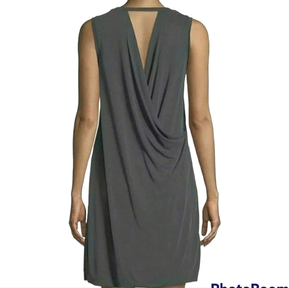 RACHEL RACHEL ROY DRAPED BACK TENCEL DRESS, KHAKI S - Picture 3 of 9